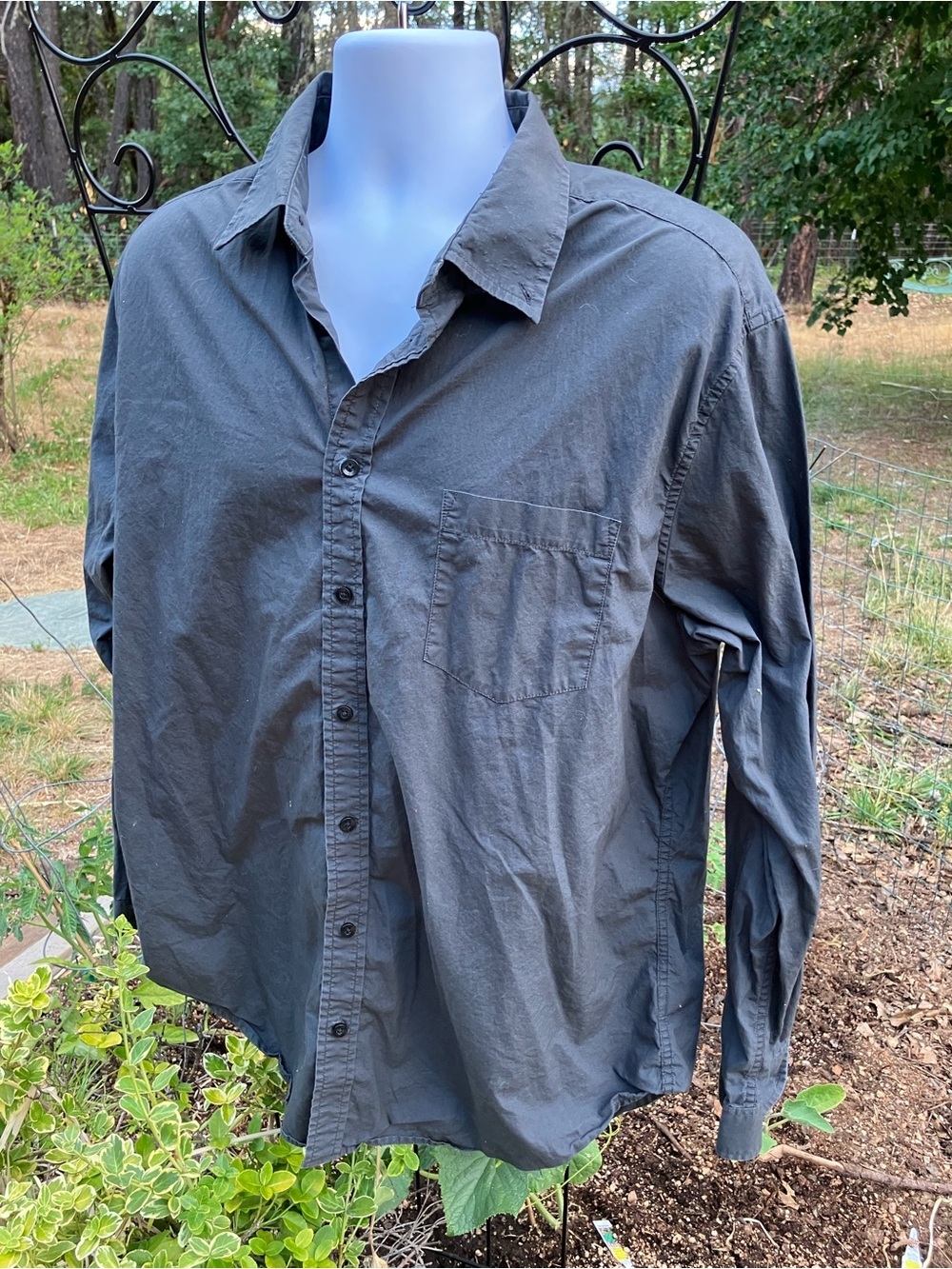 Merona long sleeve dress shirt 100% cotton classic fit XL